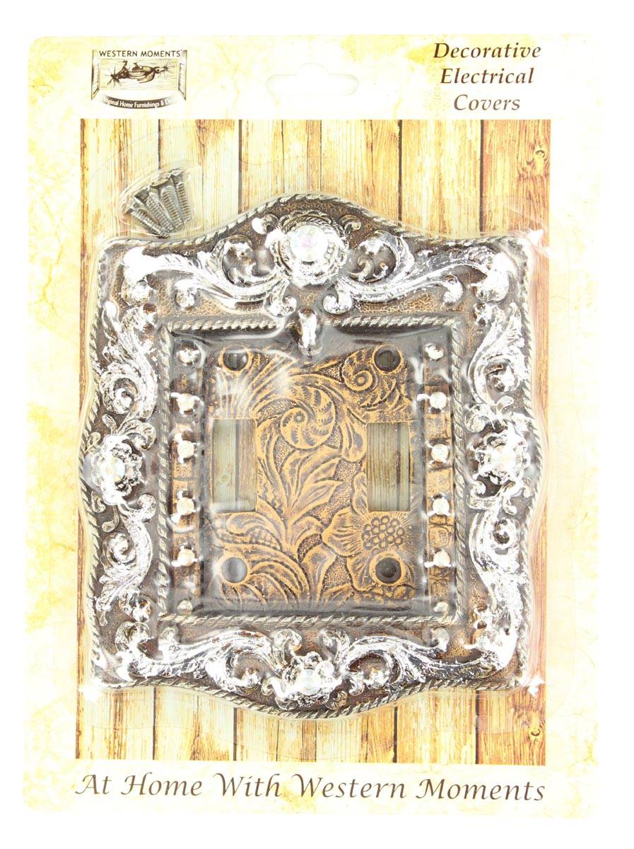 Western Moments Engraved Double Switch Plate