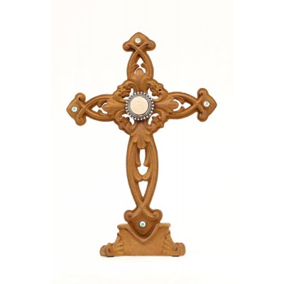 Western Moments Rustic Crystal Table Top Cross