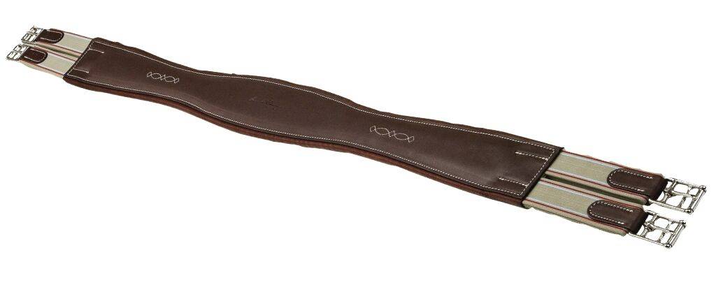 M. Toulouse Contour Shaped Padded Leather Girth- Spring Buckles