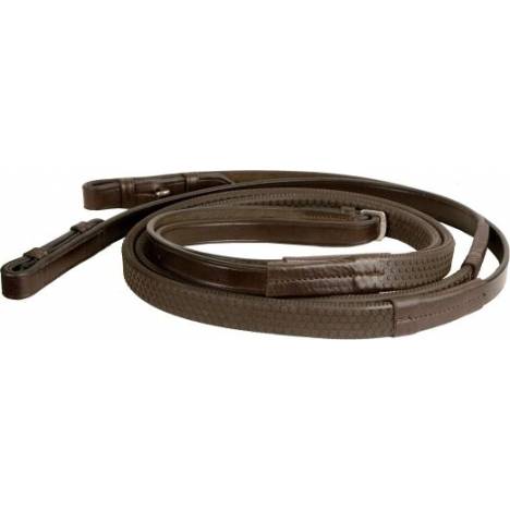 M. Toulouse Soft Touch Rubber Reins-Flat Leather