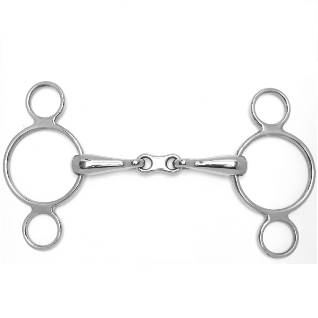 Toklat 3-Ring Continental French Link Gag Bit - 21Mm