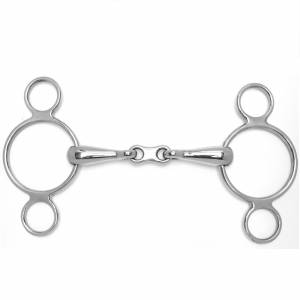 Toklat 3-Ring Continental French Link Gag Bit - 21Mm