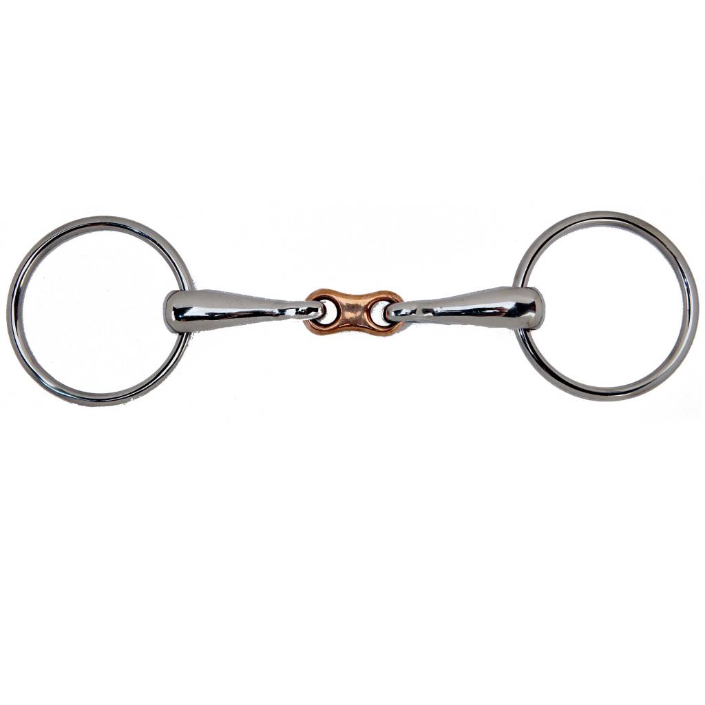 Toklat Loose Ring Copper French Link Snaffle Bit - 16 Mm