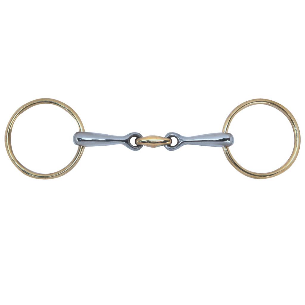 Toklat Brass Loose Ring 3-Piece Bean Snaffle Bit