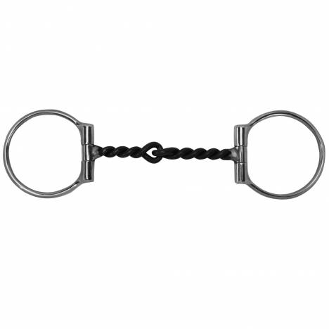 Toklat Large Twist Black Steel Offset Western Dee Snaffle Bit