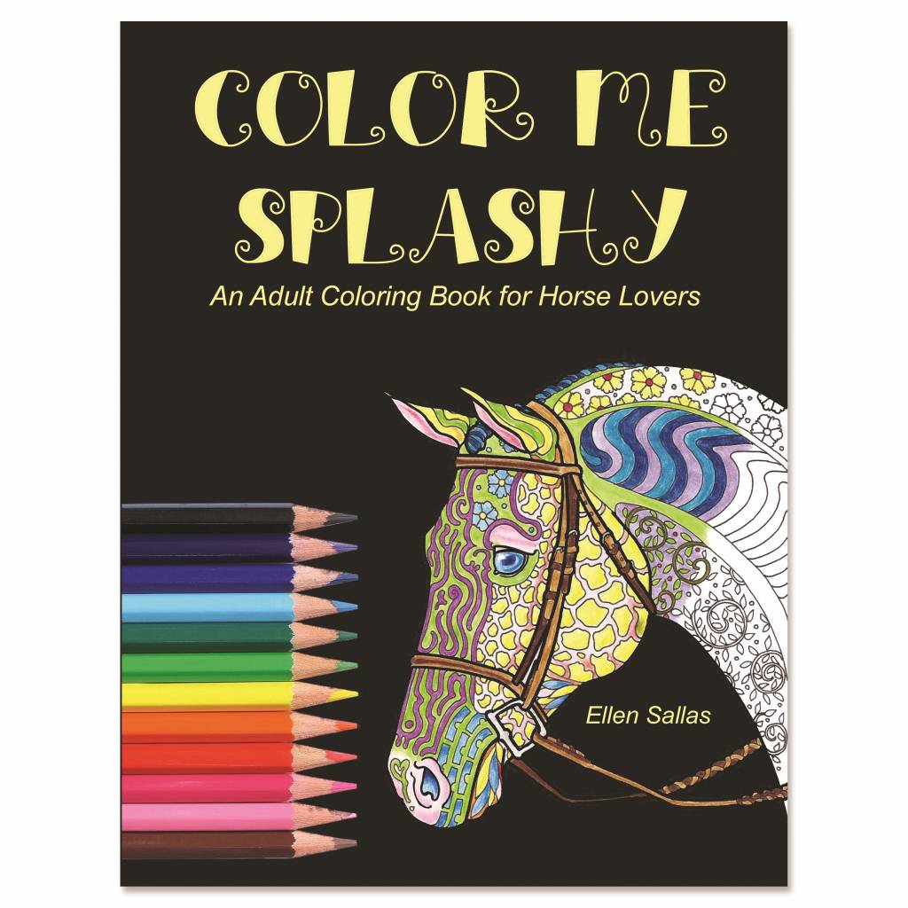 Kelley COLOR ME SPLASHY Adult Equestrian Coloring Book