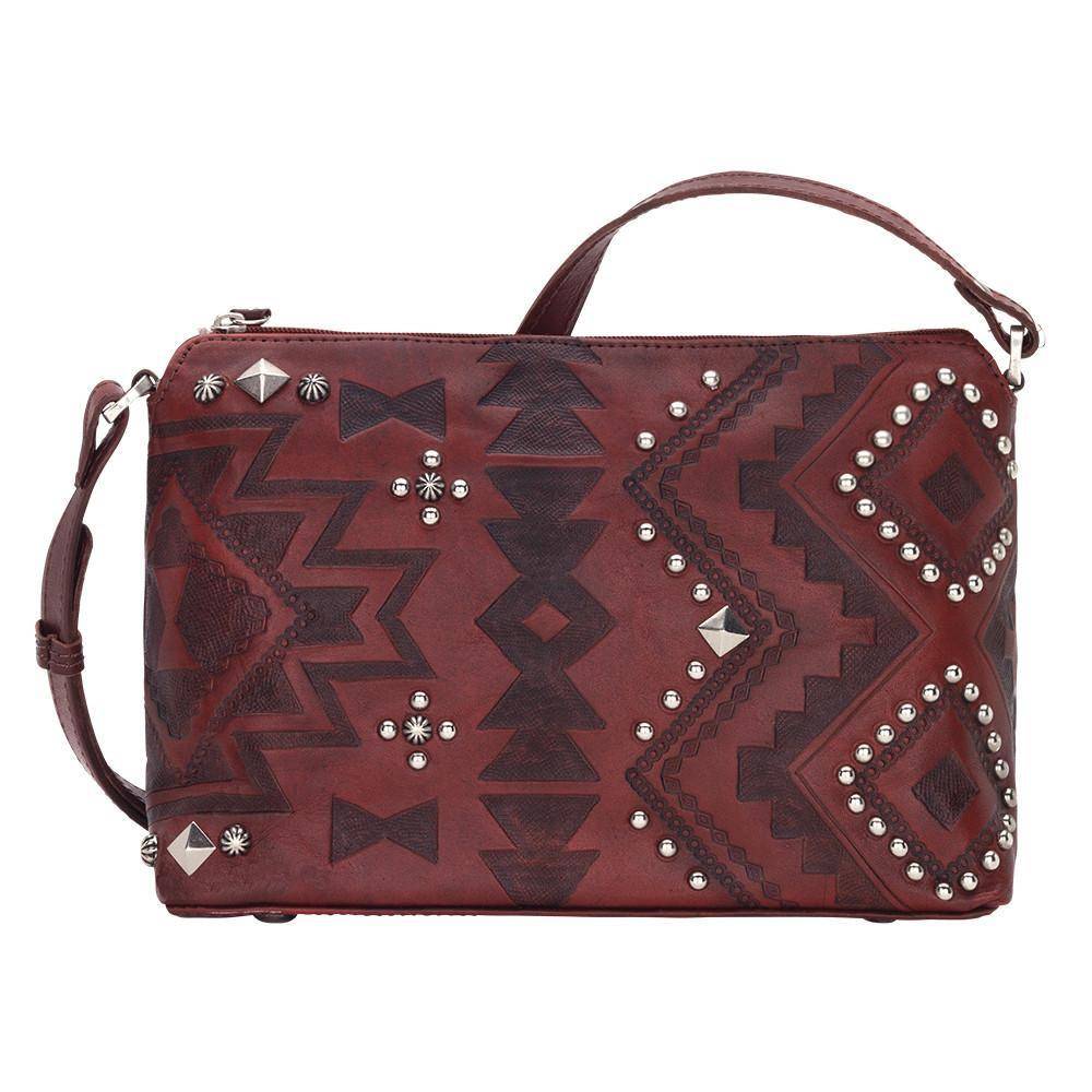 American West Nomad Heart Zip Top Crossbody Bag