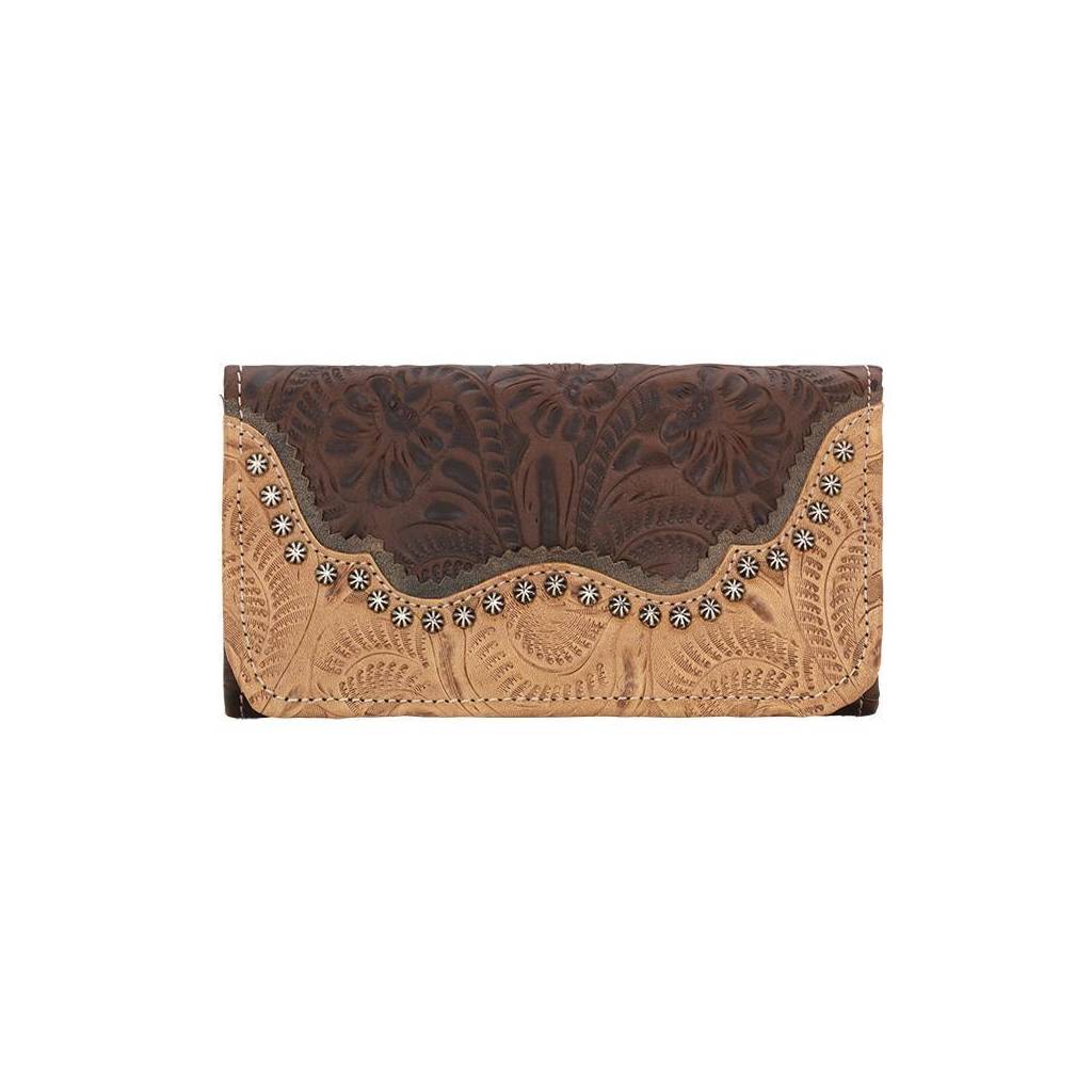 American West Ladies Saddle Ridge Tri-Fold Wallet