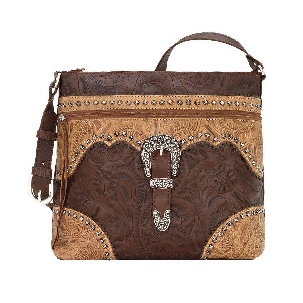 American West Saddle Ridge Zip Top Shoulder Bag