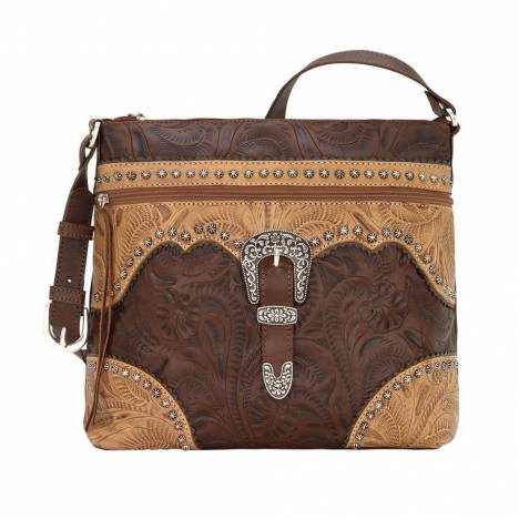 American West Saddle Ridge Zip Top Shoulder Bag