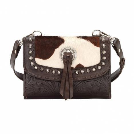 American West Texas Two Step Cow Print Small Crossbody Bag/Wallet