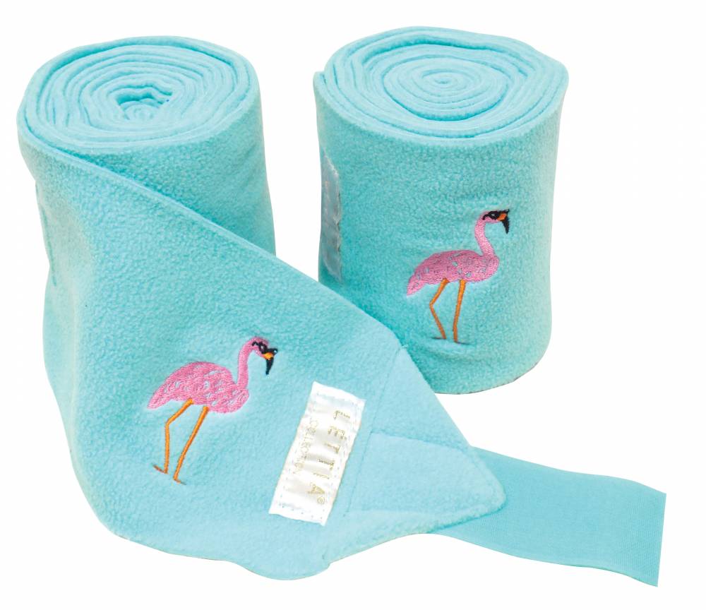 Lettia Embroidered Polo Wraps - Flamingo | EquestrianCollections
