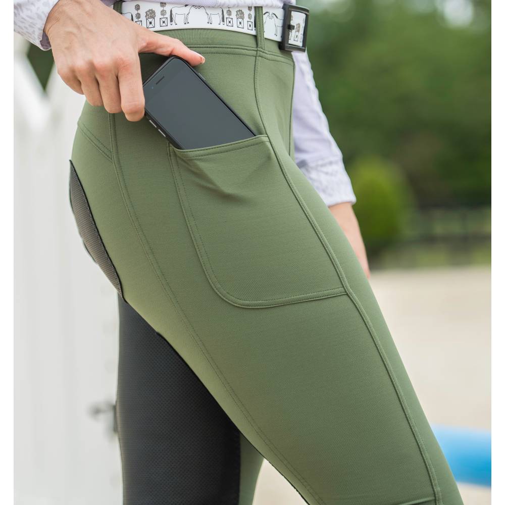 Fits All Season Full Seat Breeches Ladies Hunter Green