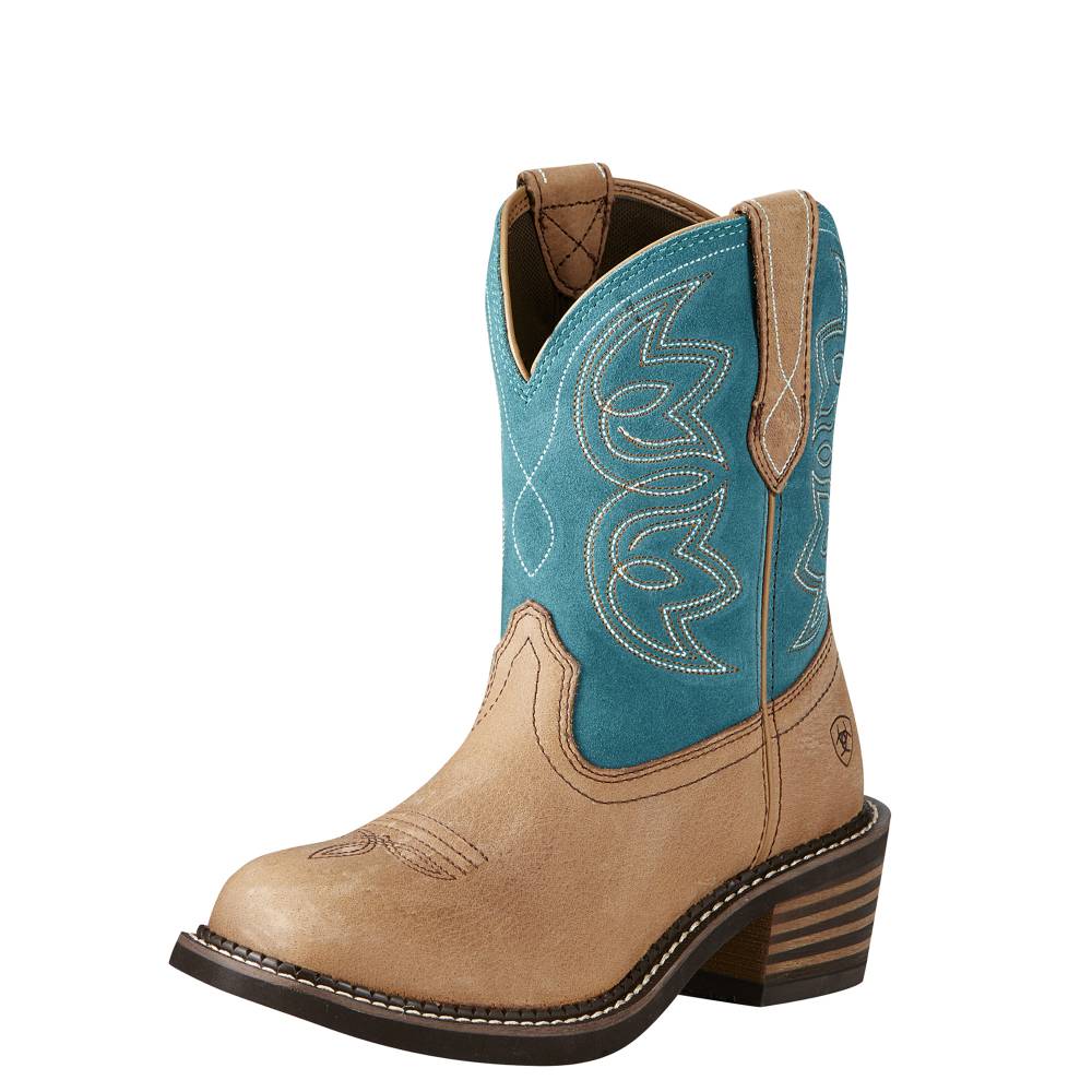 turquoise ariat booties
