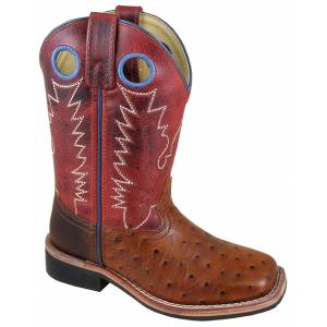 Smoky Mountain Cheyenne Boot - Youth - Cognac/Red