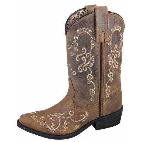 Smoky Mountain Jolene Boot - Youth - Brown Waxed Distress