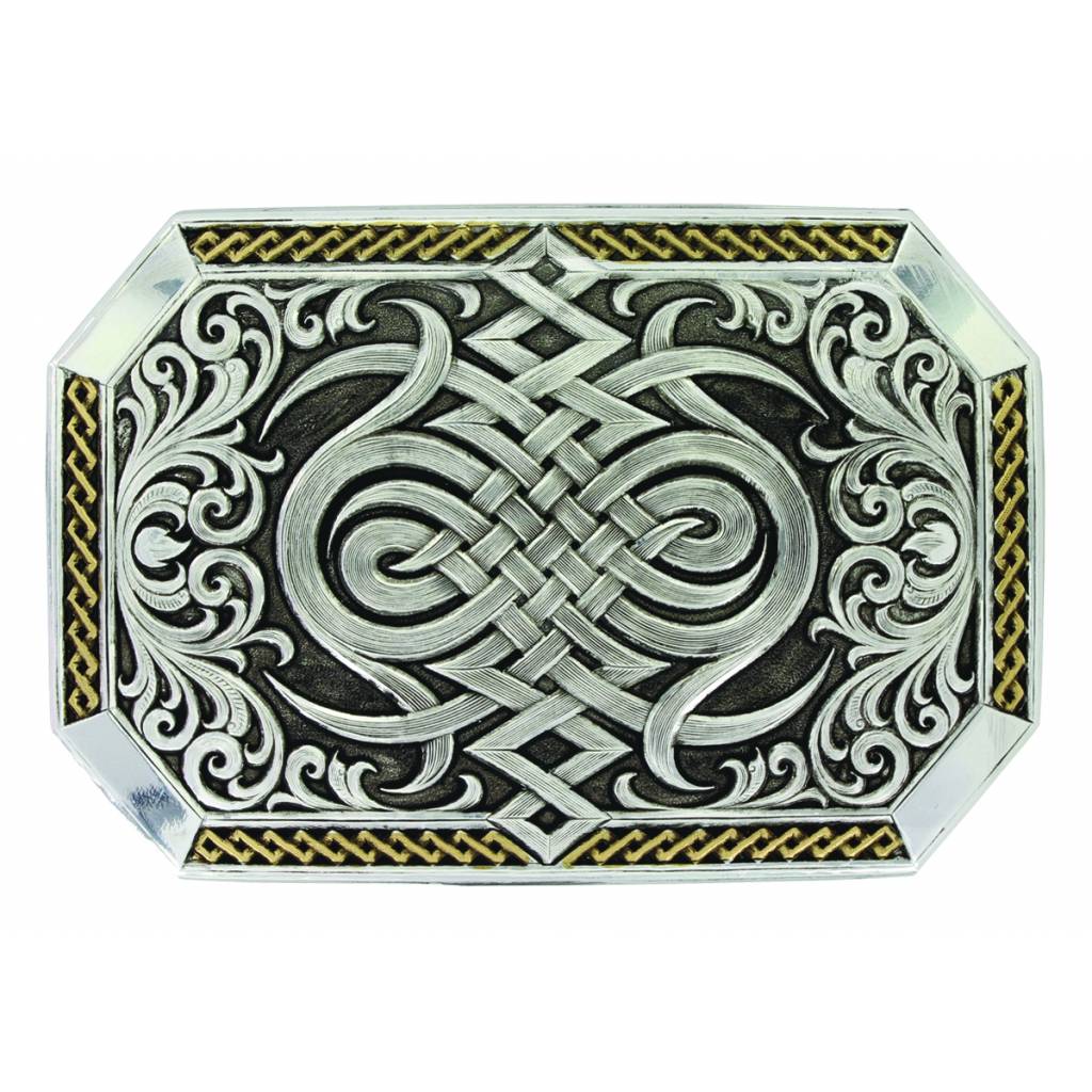 Montana Silversmiths Antiqued Two Tone Western Celtic Knot Buckle