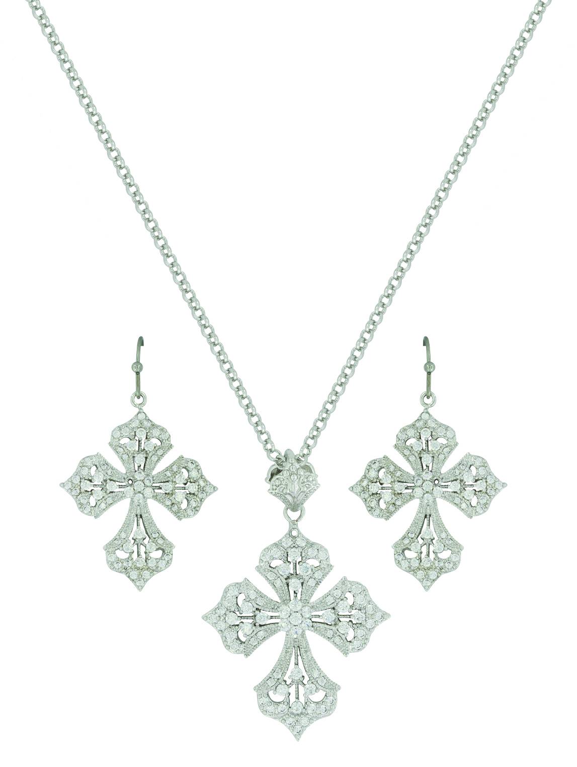 Montana Silver Dazzling Filigree Cross Jewelry Set