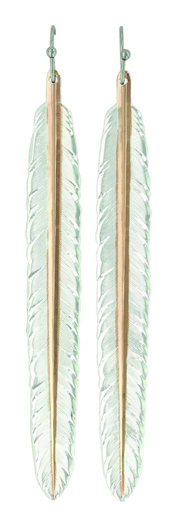 5-935752 Montana Silversmiths Ladies Pin Feather Rose Gold  sku 5-935752