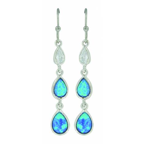 Montana Silver River of Lights Falling into Water Earrings