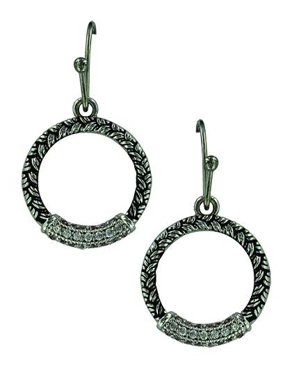 Montana Silver Woven Wheat Braid Earrings