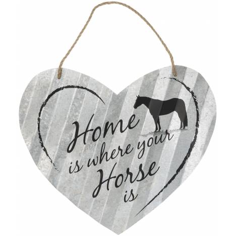 Heart Sign 20" - Home Is Where Horse