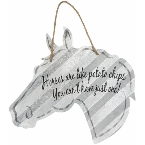 Horse Sign 20" - Horses Are Like Potato Chips