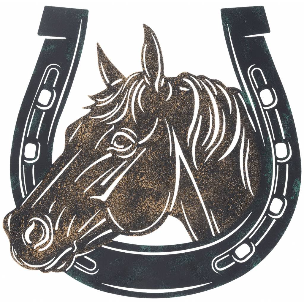 Horse/Horseshoe Sign 13" -