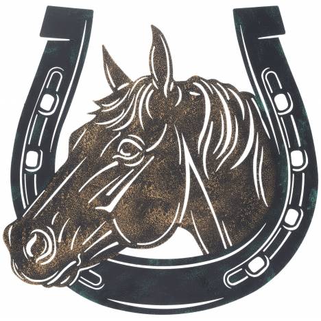 Horse/Horseshoe Sign 13" -