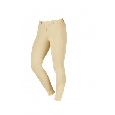 Saxon Knee Patch Pull On Schooling Breeches-Ladies