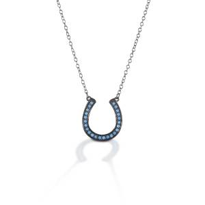 Kelly Herd Turquoise Horseshoe Necklace - Sterling Silver