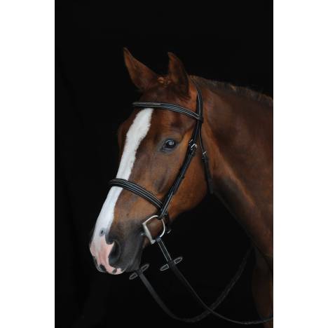 Collegiate Comfort Crown Fancy Stitched Raised Cavesson Bridle