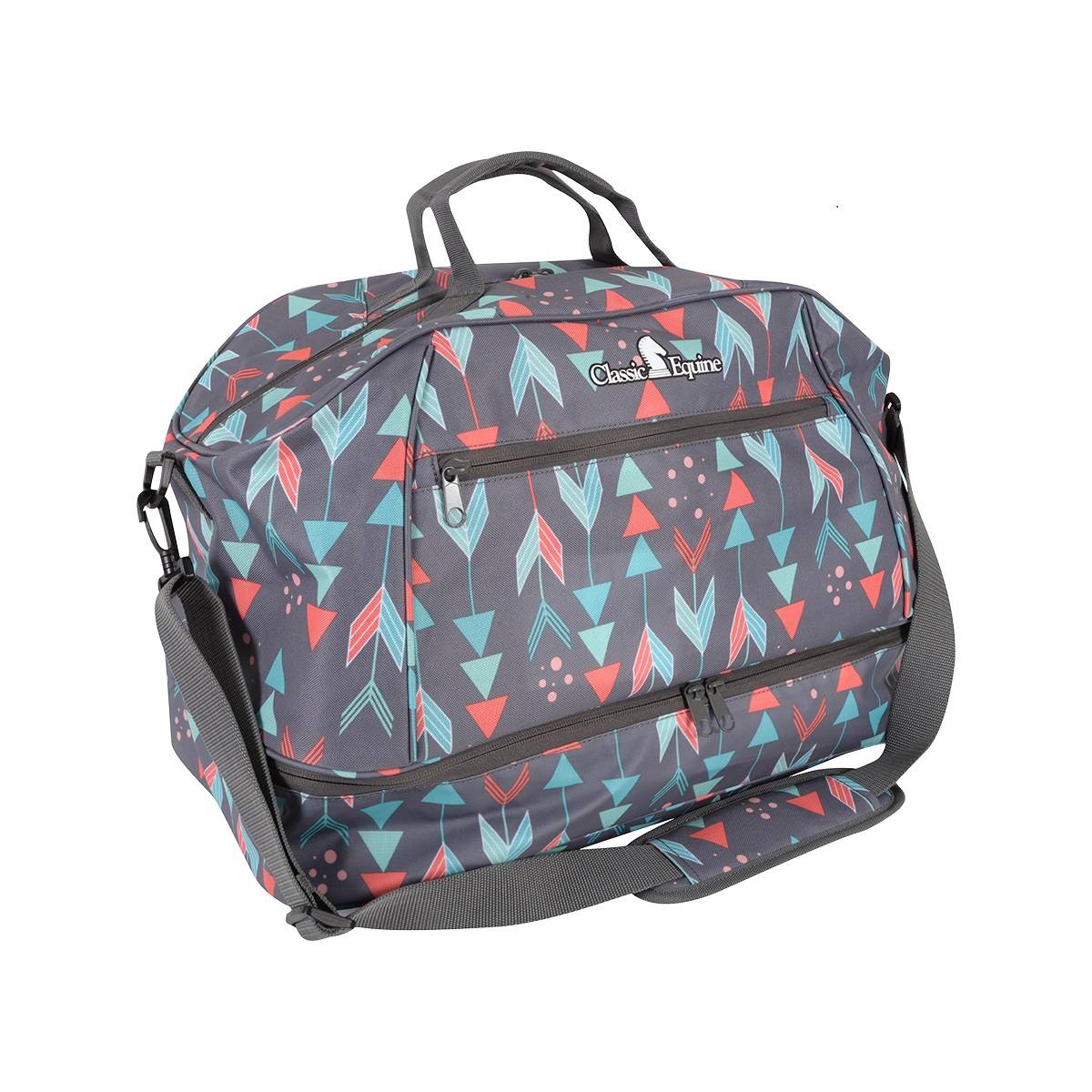 5-946016 Classic Equine Weekender Duffel - Grey Arrows sku 5-946016