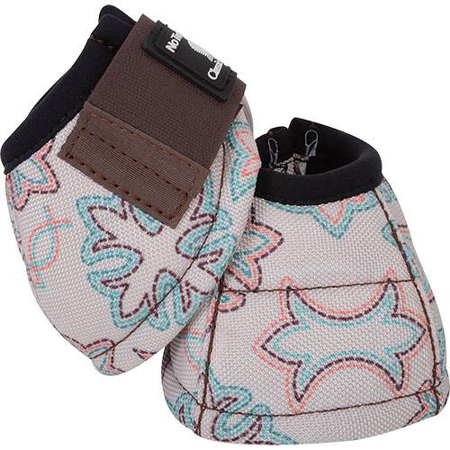 Classic Equine DyNo Turn Designer Line Bell Boots - Tan Boot Stitch