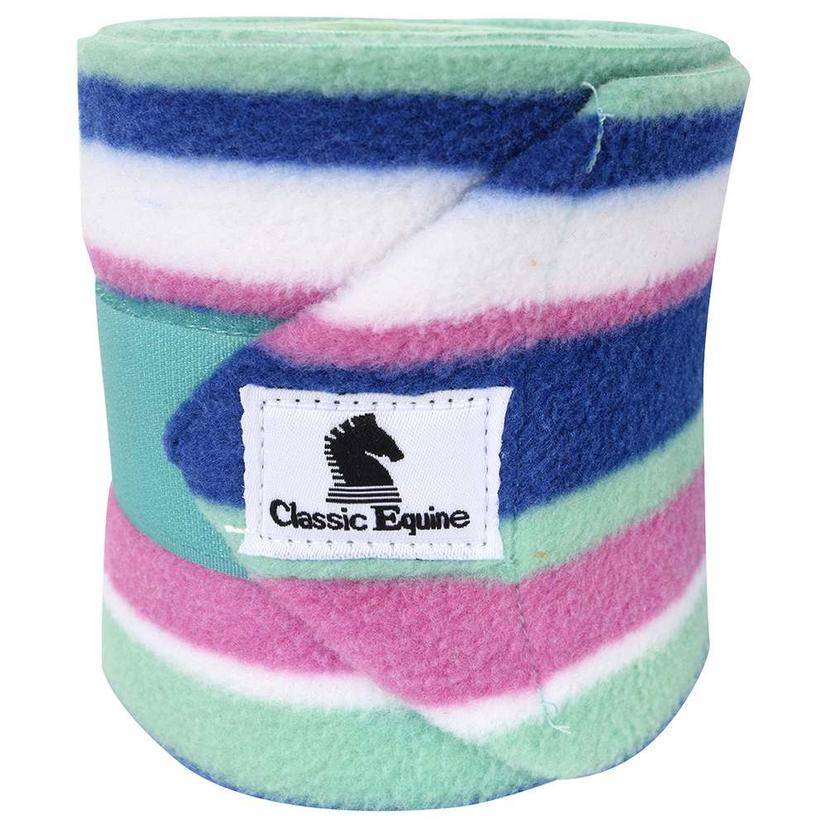 5-946070 Classic Equine Print Polo Wraps - Fuchsia Waves sku 5-946070