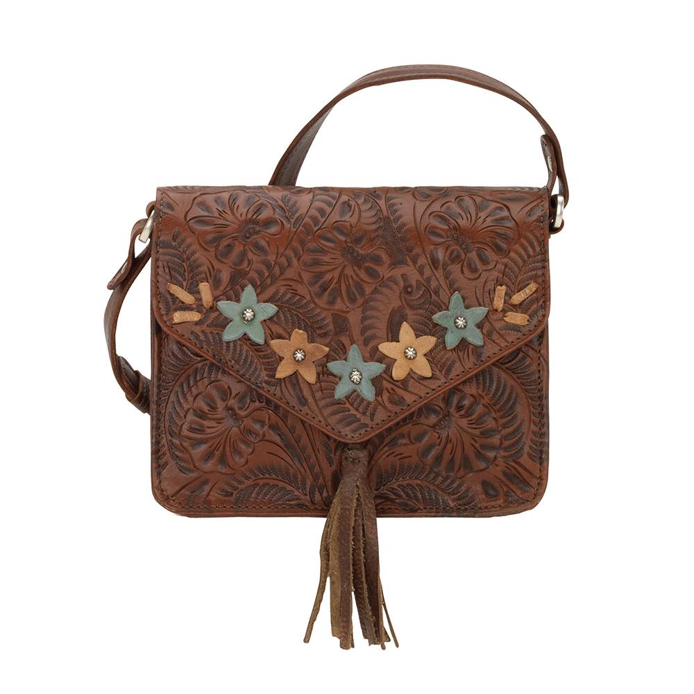 American West Flower Power Crossbody Flap Bag