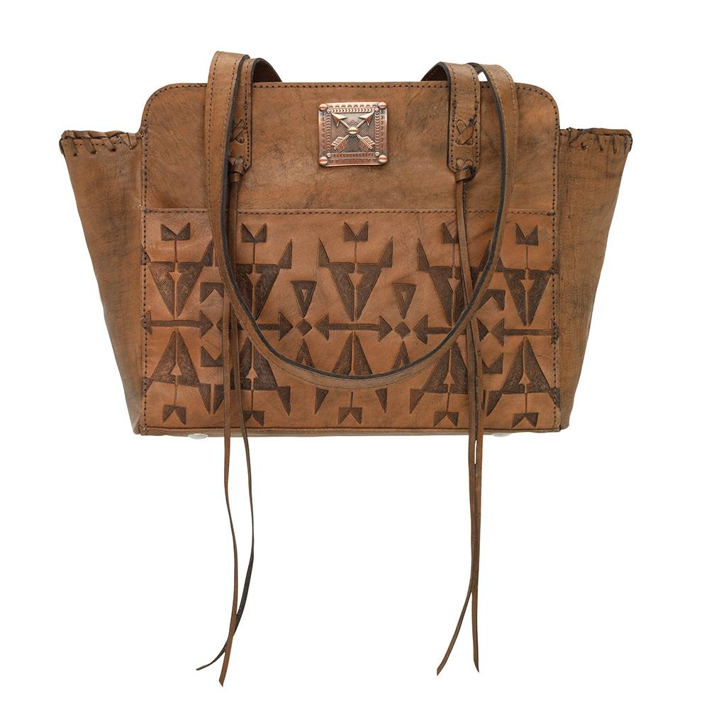 American West Crossed Arrow Zip Top Tote