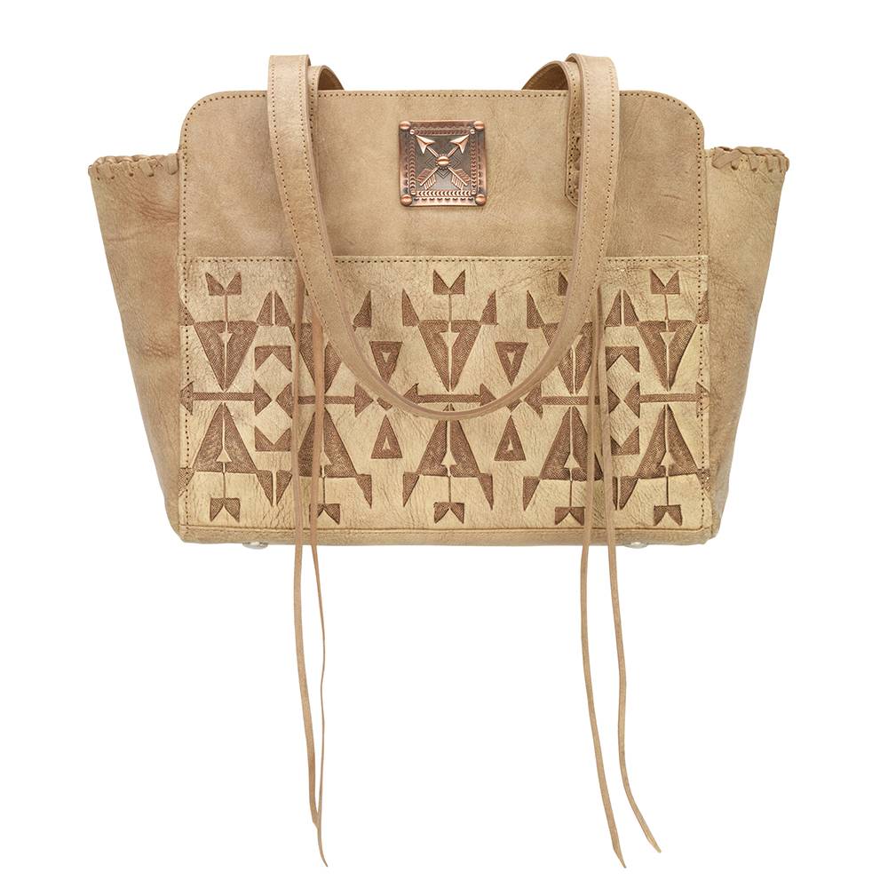 American West Crossed Arrow Zip Top Tote