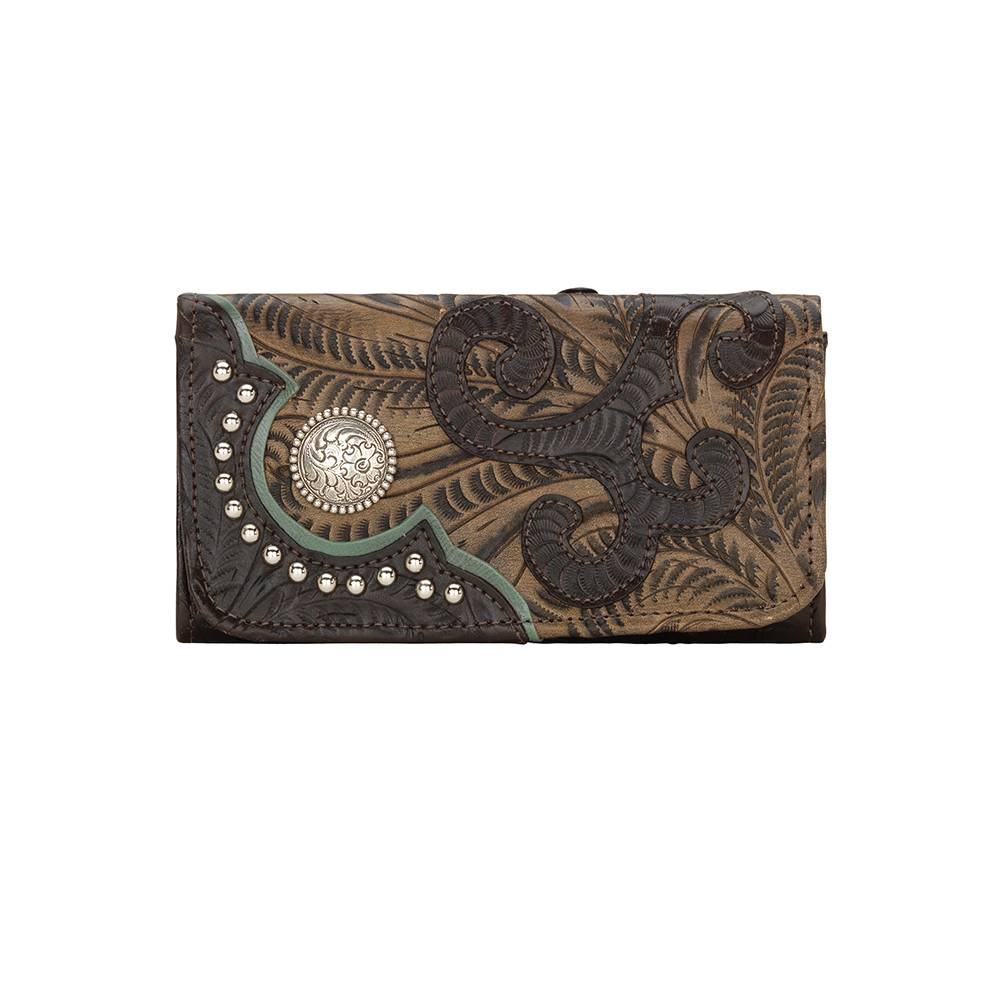 American West Annies Secret Collection Ladies Tri Fold Wallet