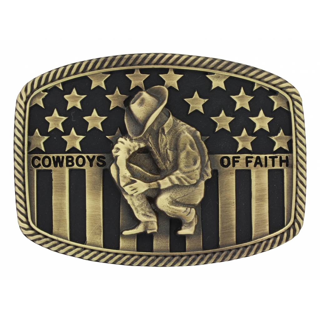 Montana Silversmiths Attitude Heritage Cowboys of Faith Buckle