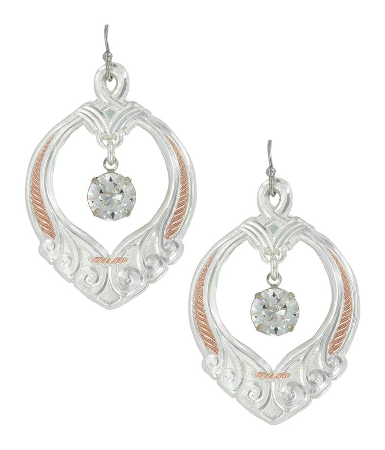 5-946381 Montana Silversmiths Two Tone Scrolled Rope Earrin sku 5-946381