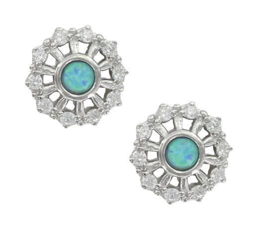 Montana Silversmiths Opal Burst Stud Earrings