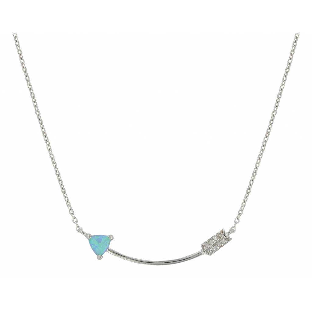 Montana Silversmiths Curved Opal Arrow Necklace