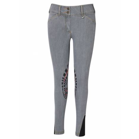 Equine Couture Calabasas Printed Silicon Patch Denim Jeans - Ladies