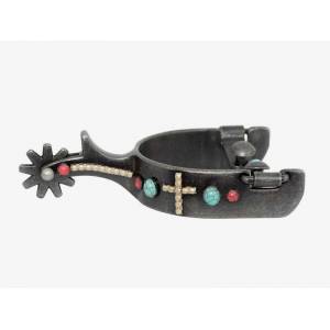 Metalab Southwest Collection Grey Steel Cross Ladies Spurs