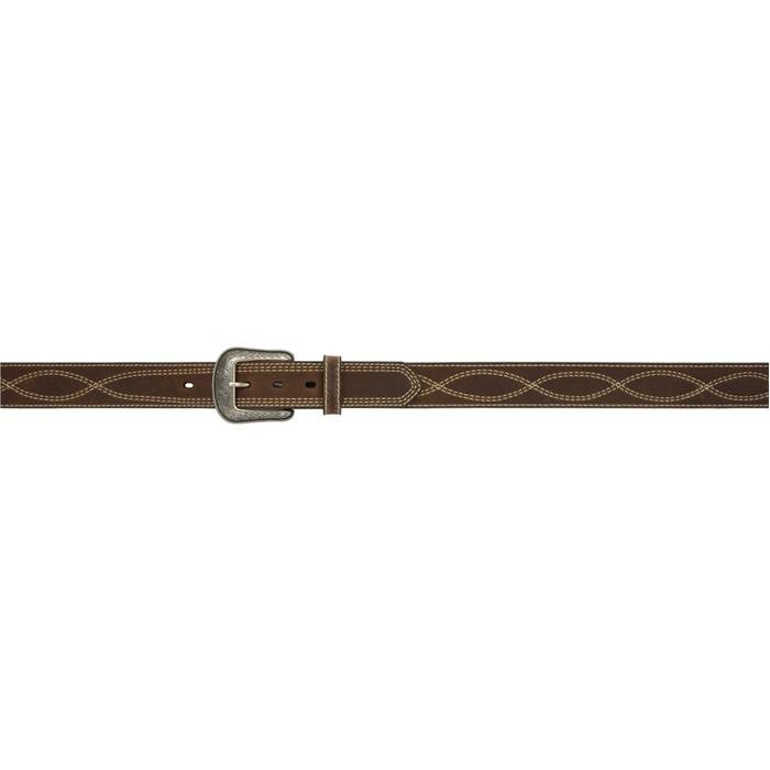 3D 1 1/2 Figure-8 Stitch Western Fashion Belt - Mens - Dark Brown