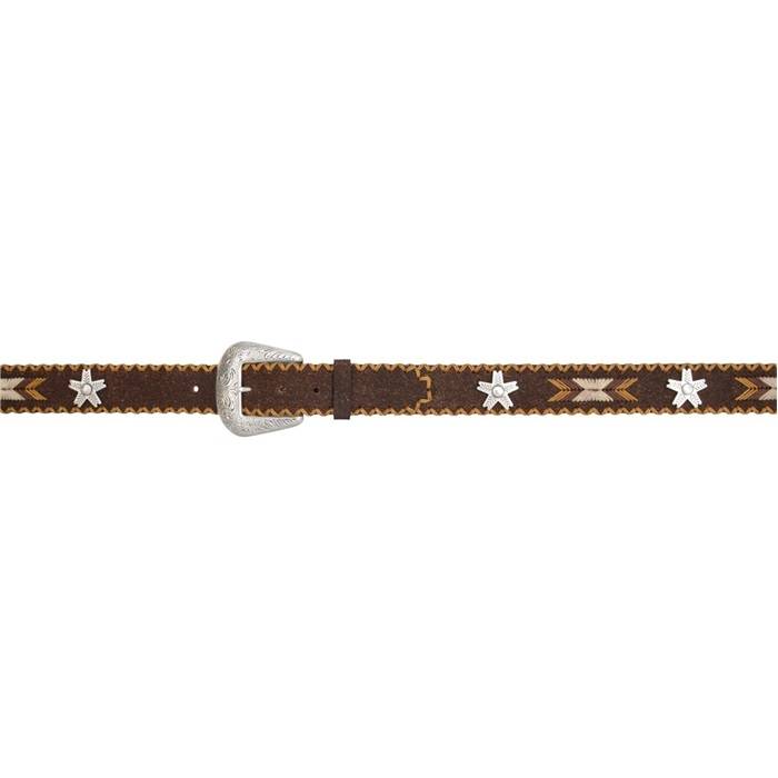 3D 1 1/2 Spur Concho Western Fashion Belt - Mens - Dark Brown