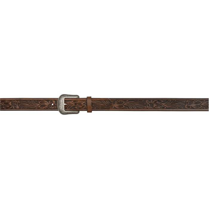 3D 1 1/2 Floral Tool Western Fashion Belt - Mens - Dark Brown