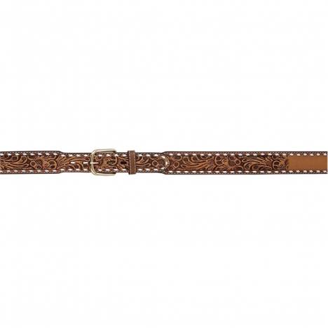 3D 1 3/4" Tapered Floral Fade Buckstitch Western Fashion Belt - Men's - Natural