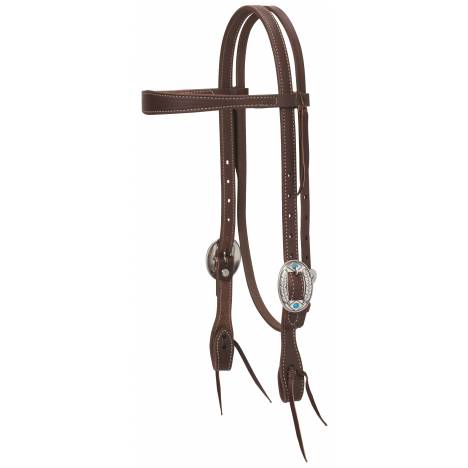 Weaver Working Tack Feather Designer Hardware Slim Browband Headstall